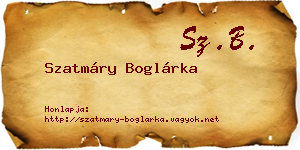 Szatmáry Boglárka névjegykártya