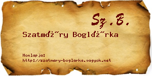 Szatmáry Boglárka névjegykártya