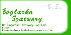 boglarka szatmary business card