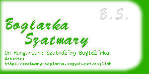 boglarka szatmary business card